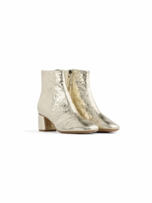 CRAQUEL LEATHER ANCKLE BOOTS PLATINO 2014