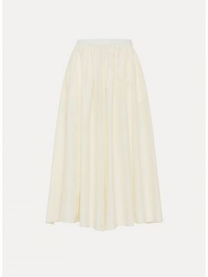 CHIC TAFFETAS LONGUETTE SKIRT AVORIO 0007