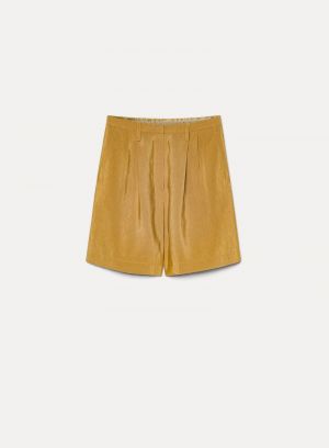 SLUBBED LINEN VISCOSE BERMUDA  GOLD 1504