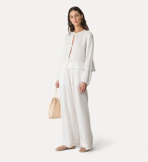 SILK LINEN VOILE PINSTRIPED SH CRYSTAL 0014