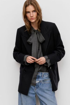 FITTED DOUBLEBREASTED BLAZER 177 BLACK MELAN