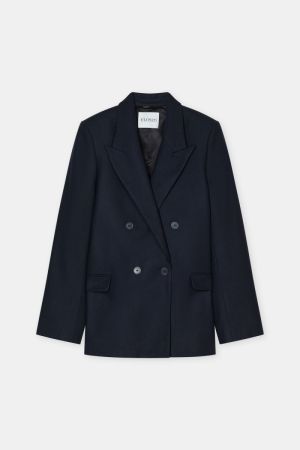 FITTED DOUBLEBREASTED BLAZER 177 BLACK MELAN