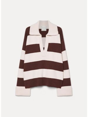 CASHMERE WOLL ROYAL STRIPE TRU FONDANT 3020