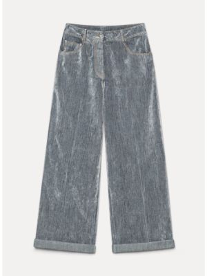 FLOCK DENIM 5 POCKETS PANTS GREY 7011